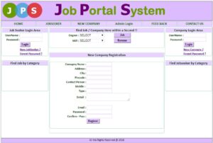 Online Job Portal Project Thesis/Report Free Download Pdf